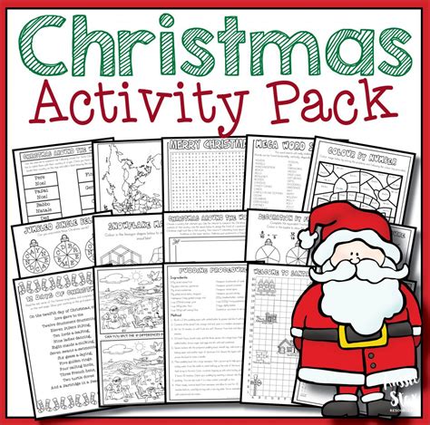 christmas activity pack  fun activities  grades