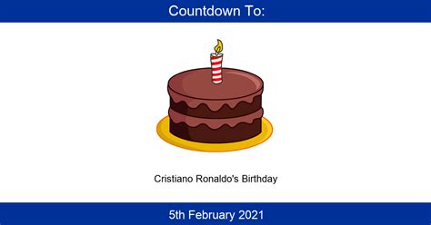 countdown to cristiano ronaldo s birthday days until