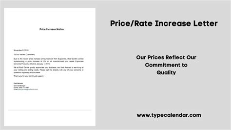 price increase letter samples  edition yottled