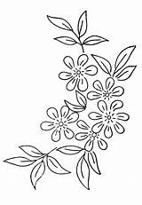 Embroidery Designs Flowers Patterns Printable Library Simple Clip Clipart sketch template