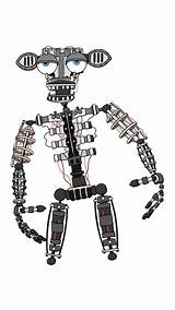 Fnaf Endoskeleton Coloring Naf Deviantart Pages Template Wip V2 Sketch sketch template