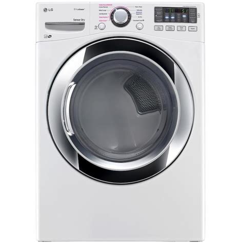 lg 7 4 cu ft stackable steam cycle electric dryer white energy star