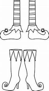 Elf Boot Legs Duendes Pattern Grinch Elfo Navideño Freebies Stencils Navideños sketch template