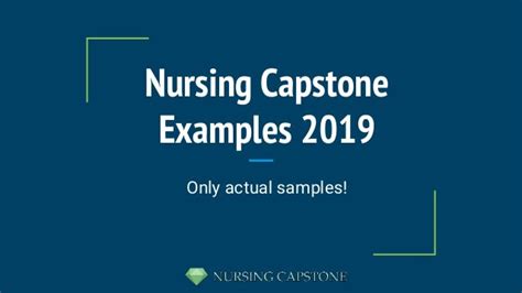 nursing capstone examples