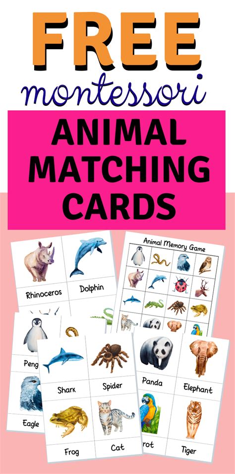 learn  play    printable bilingual animal matching
