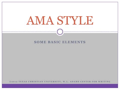 ama style tcu writing center