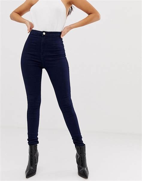 missguided vice jean skinny taille haute super stretch