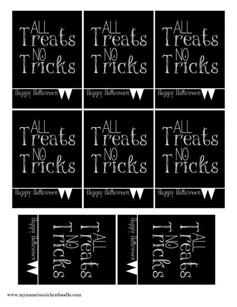 treats  tricks goodie bagparty favor tag  halloween