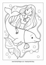 Mermaid Colouring Pages Coloring Mermaids Pretty Activityvillage Adult Swimming Village Activity Explore Choose Board Adults sketch template