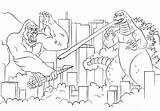 Godzilla Kong Supercoloring sketch template