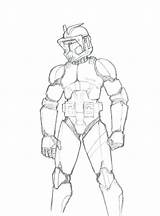 Clone Trooper Cody sketch template