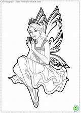Fairy Princess Barbie Coloring Pages Mermaid Drawing Print Fairies Mariposa Para Colouring Desenhos Color Colorir Kids Doll Miracle Timeless Dinokids sketch template