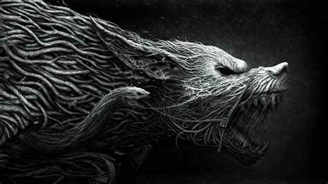 fantasy art wolf horror cgi roots wallpapers hd desktop