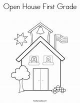 Coloring Grade First Pages Library Clipart Open House sketch template