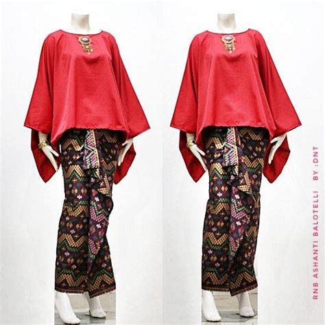 jual setelan rok blouse big size merah blouse batik seragam kerja