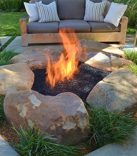 creative  stone fire pit designs backyard diy