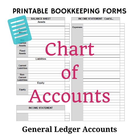 bookkeeping forms  accounting templates printable