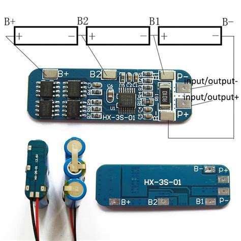 Charger Protection Board for Pack of 3x18650 Li-ion