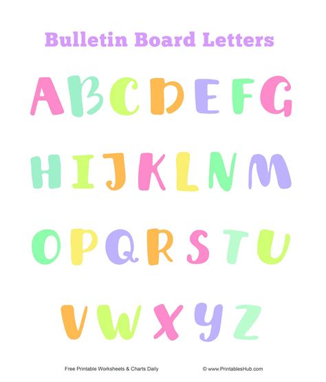 printable letters  bulletin board