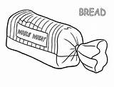 Bread Coloring Pages Loaf Drawing Package Line Baked Goods Printable Color Loaves Getdrawings Bakery Getcolorings Tag sketch template