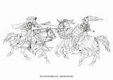 Jousting Colouring Pages Knight Coloring Medieval Horse Book Activityvillage Adult Knights Joust Two Castles Armor Village Activity Explore sketch template