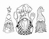 Gnomes sketch template