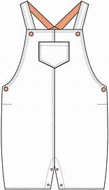 Toddler Boys Dungaree Overalls Playsuit sketch template