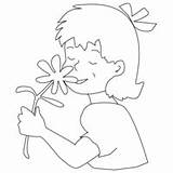 Cheirando Menina Colorir Cheiro Olfato Comida Desenhos Tudodesenhos Resultados sketch template