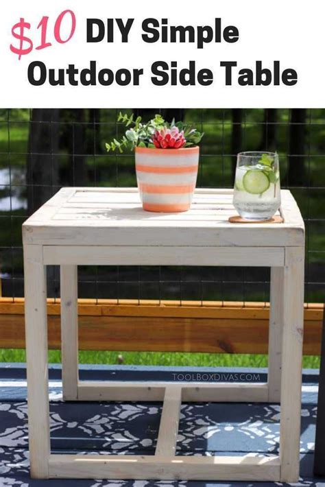 simple  diy outdoor side table outdoor  tables