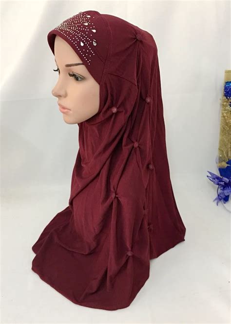 pieceslot  style button rhinestones muslim hijab islamic hijab