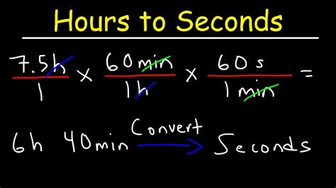 converting hours  seconds  seconds  hours youtube