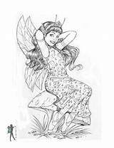 Enchanted Fairies Fantasie Ausmalbilder Amy Colorare Disegni sketch template