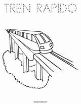 Coloring Tren Rapido Print Ll sketch template