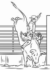Coloring Rodeo Bull Pages Riding Bucking Printable Drawing Horse Print Color Drawings Easy Sheets Supercoloring Horses Leather Tooling Cowboy Kids sketch template