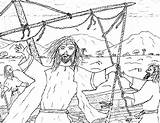 Jesus Sea Coloring Calms Robin Pages Great September sketch template