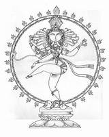 Nataraja Shiva sketch template