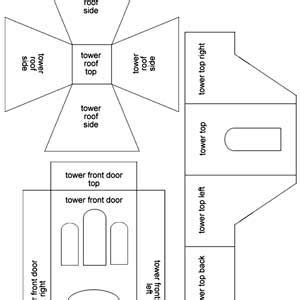 haunted house template  cutting templates