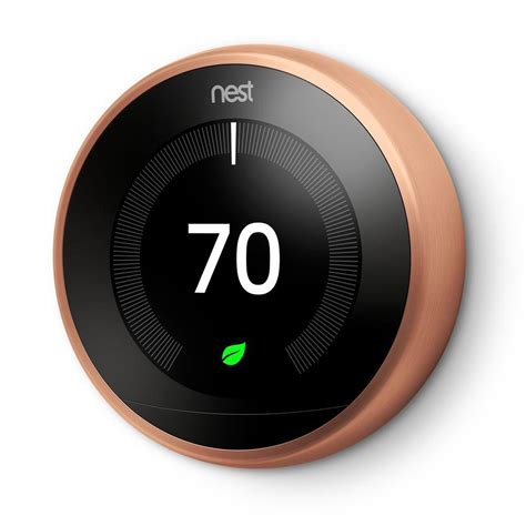 nest wifi thermostat smart auto adjusting programmable learning  gen copper  ebay