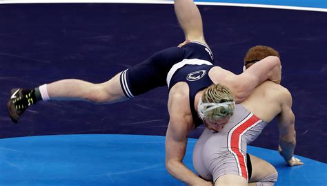 ncaa wrestling  penn state crowns  champs rolls  title
