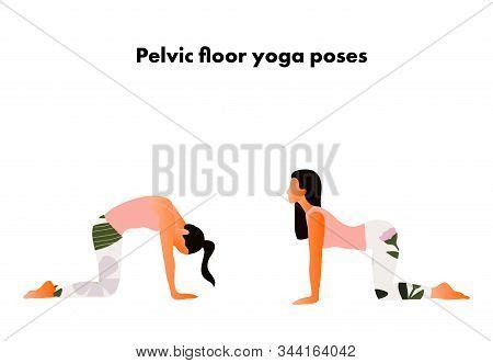 pelvic floor yoga vector photo  trial bigstock
