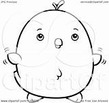 Chicken Chick Chubby Coloring Cartoon Flying Clipart Outlined Vector Thoman Cory Royalty sketch template