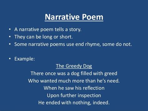 narrative poem examples narrative poem narrative poetry