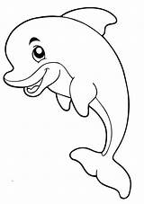 Dolphin Delphin sketch template