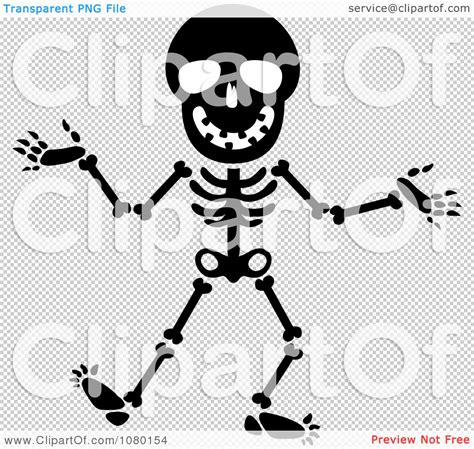 clipart black and white happy skeleton royalty free