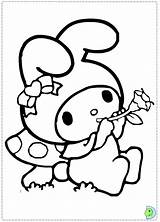 Coloring Pages Melody Kitty Hello Colouring Dinokids Cartoon Kids Mymelody Color Print Sheets Disney Close Cute Thanksgiving Popular Specials sketch template
