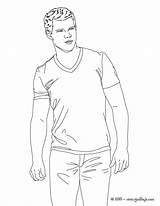 Guapo Lautner Taylor Twilight Ator Schauspieler Posando Hellokids Caminando Corbata Sonriendo Pessoas Saludando Línea Profil sketch template