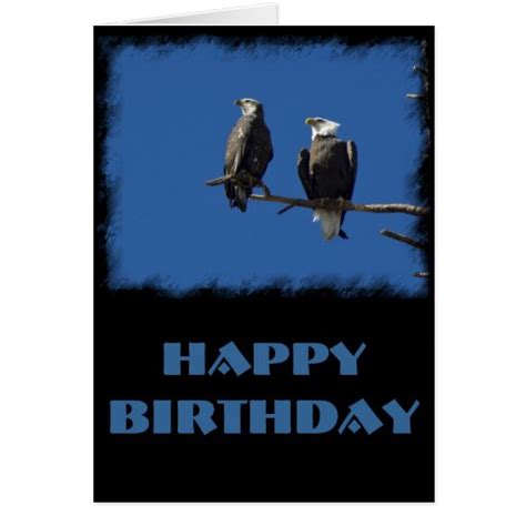 bald eagles birthday card zazzle
