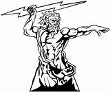 Zeus Dibujo Olimpia Griega sketch template