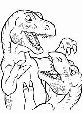 Tirannosauro Kidscolouringpages Bestappsforkids Stampare Dinosauri Fumetto Battaglia sketch template