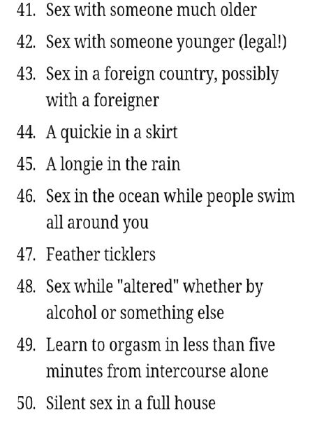 The Sexual Bucket List Musely